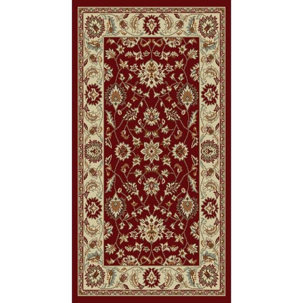 Concord Global 5 ft. 3 in. x 7 ft. 3 in. Chester Oushak - Red 97005